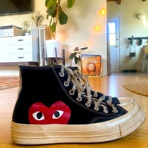 comme de garçons x converse collab. gently worn, still in excellent condition